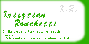 krisztian ronchetti business card